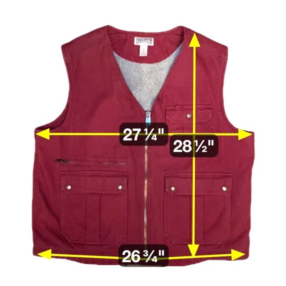 Duluth Trading Men's Iron Range Fire Hose Sherpa Canvas Chore Vest Size 2XL - Picture 15 of 15
